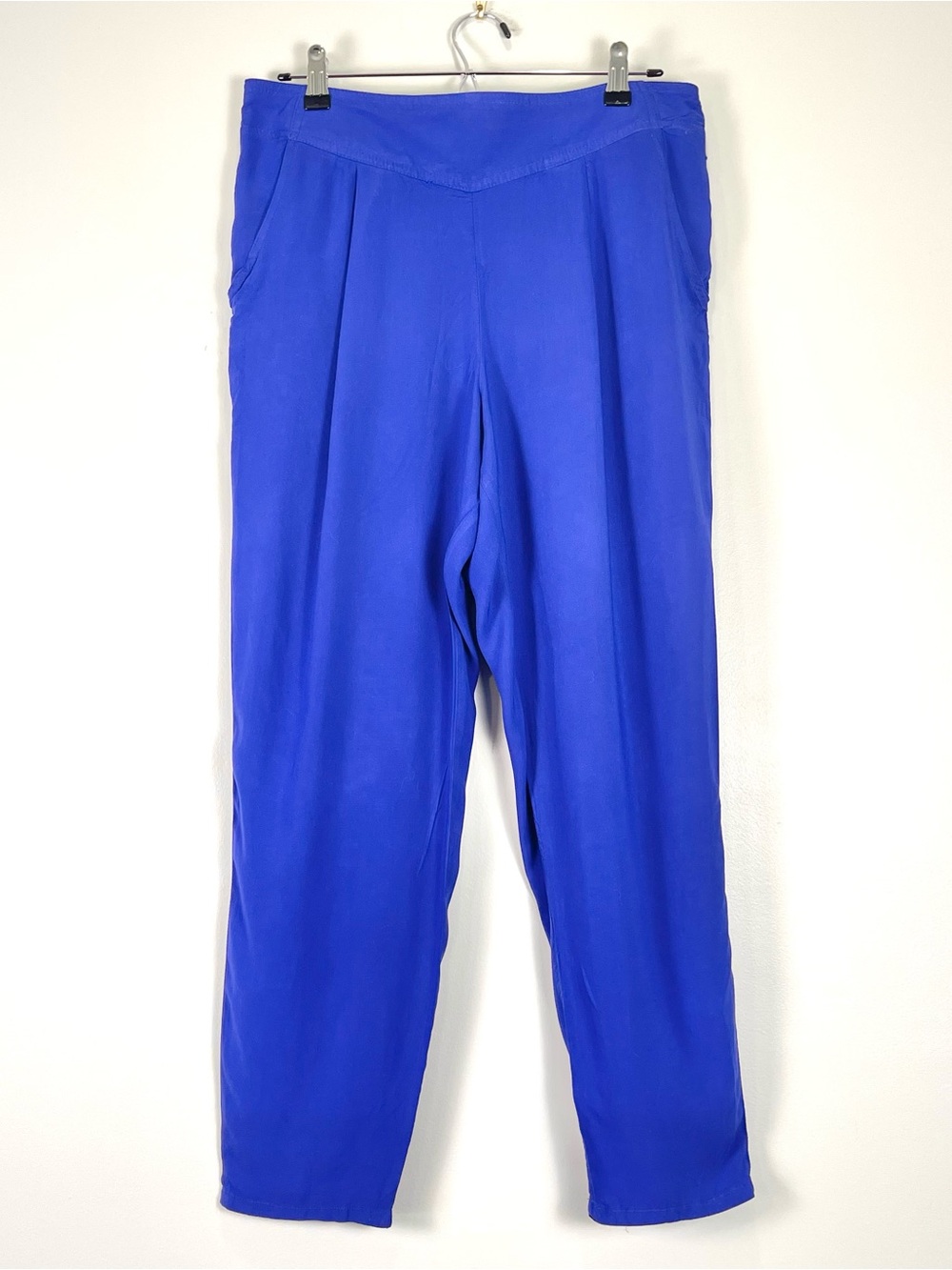 FREE PEOPLE Women's Cobalt Blue Elastic Waist Pull-On Pants Rayon Size Medium